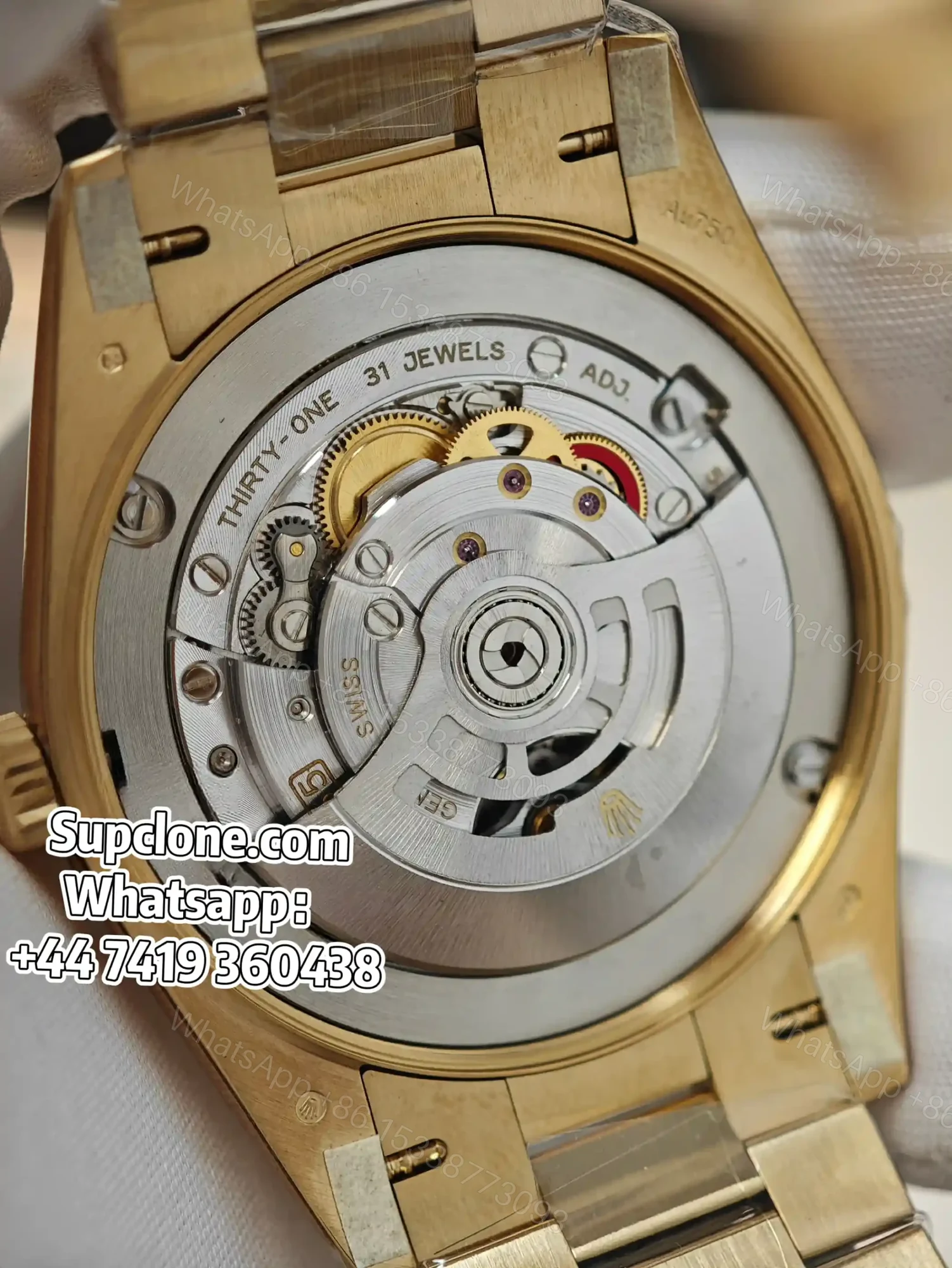 View 8 of Rolex Day-Date 40mm Yellow Gold Green Roman Dial – Super Clone 1:1 Cal. 3255
