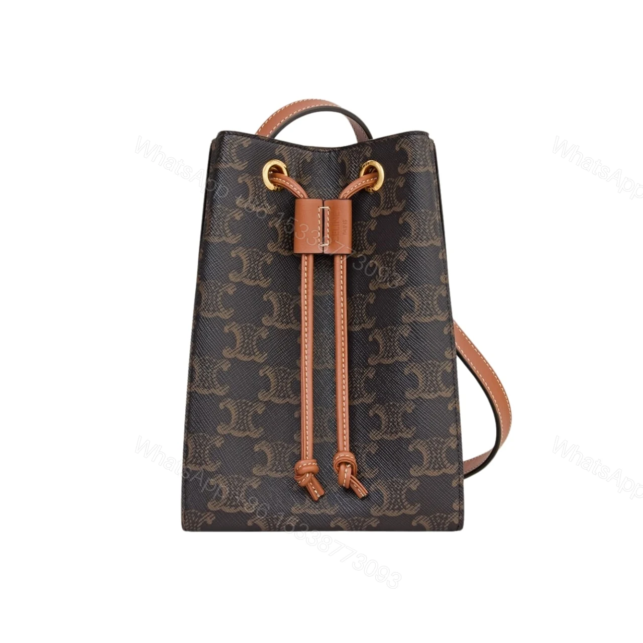 CELINE MICRO SAILOR IN TRIOMPHE CANVAS TAN 17CM 10M742GCE 04LU — view 1