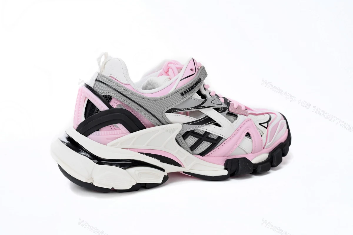 View 9 of Balenciaga Track 2 Sneaker Pink White15 568615 W3AE2 5291