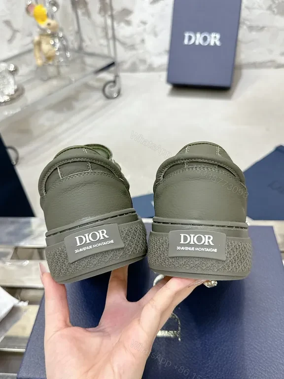 View 5 of Knit-Texture Luxury Low-Top Sneakers with Subtle Dior Detailing