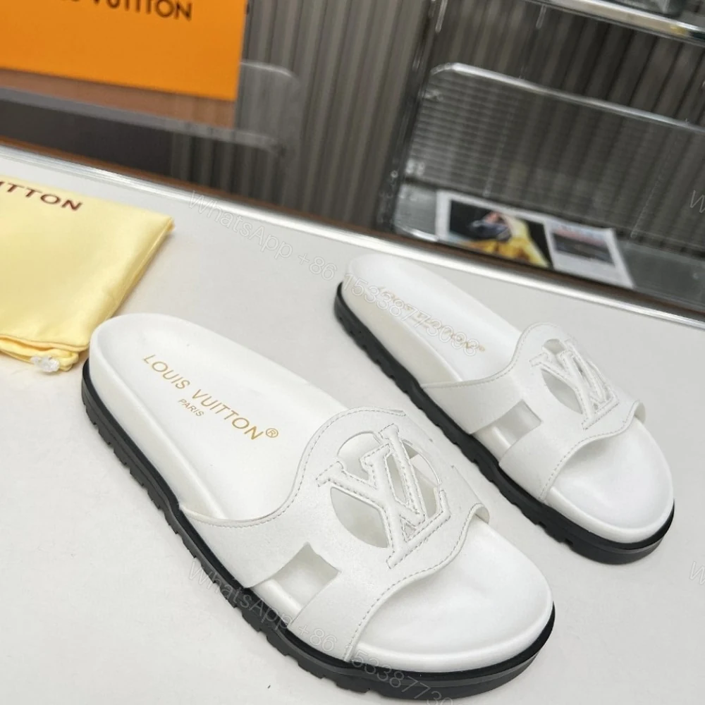 View 2 of LOUIS VUITTON ISOLA FLAT COMFORT MULE WHITE 1ACPB9