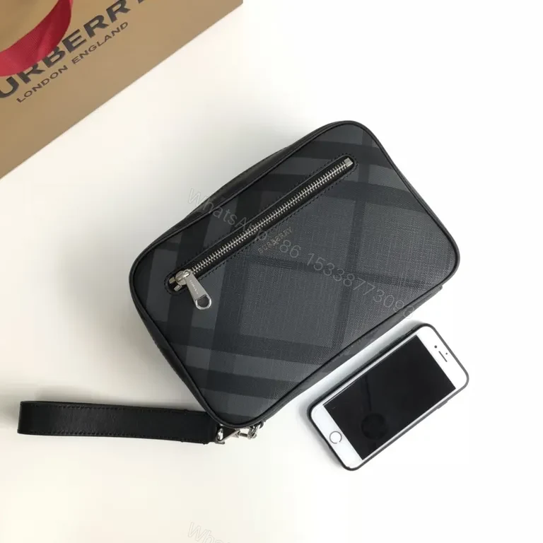 View 2 of Black Coated-Canvas Burberry Crossbody: Minimal Luxury Bag