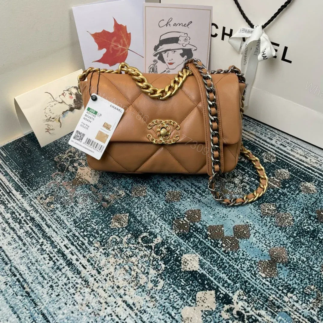 View 5 of CHANEL MEDIUM 26 FLAP BAG IN PEANUT LAMBSKIN