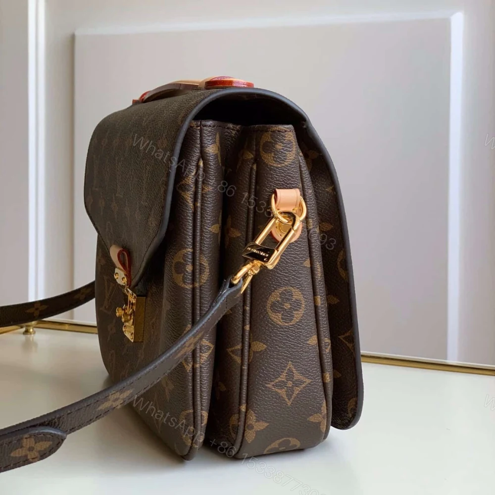 View 4 of Louis Vuitton Pochette Métis Monogram Canvas Brown 25Cm M44875