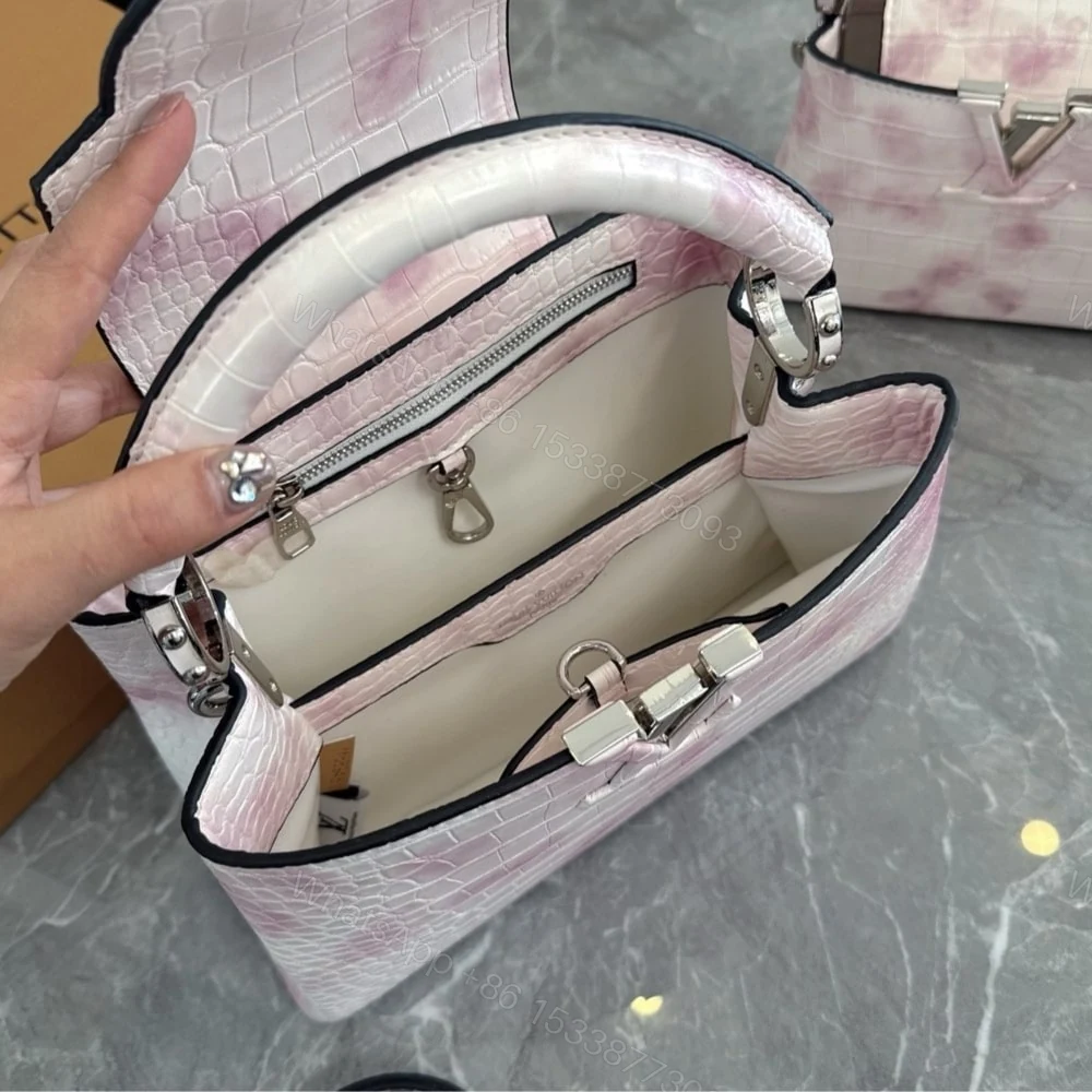View 6 of Louis Vuitton Capucines BB Bag Pink And White 27Cm