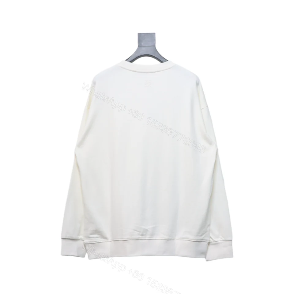 Loewe Hollowed-out Smiling Round-neck Hoodie White — view 2