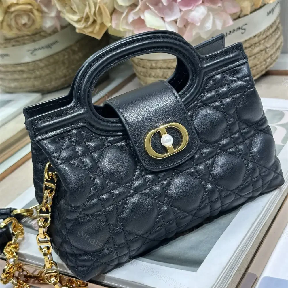 View 3 of 高仿Dior*JolieHandle系列S312M900環扣小羊皮手提包黑色免檢版