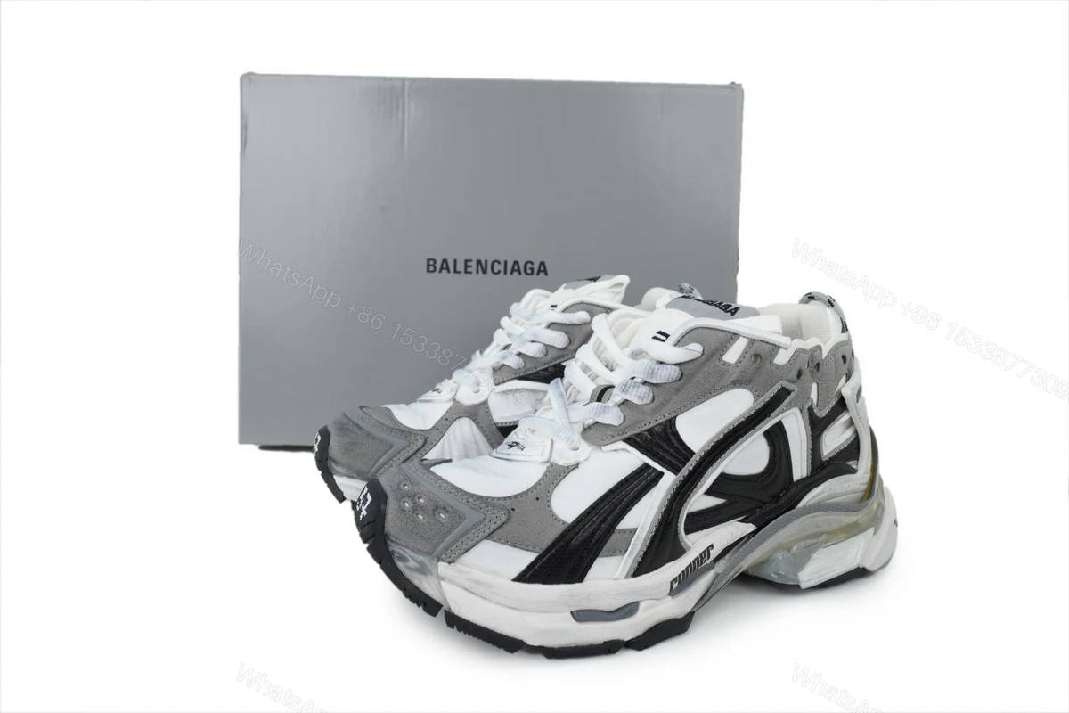 View 2 of Balenciaga RUNNER LED SNEAKER Grey 853223 WRNLD 9012