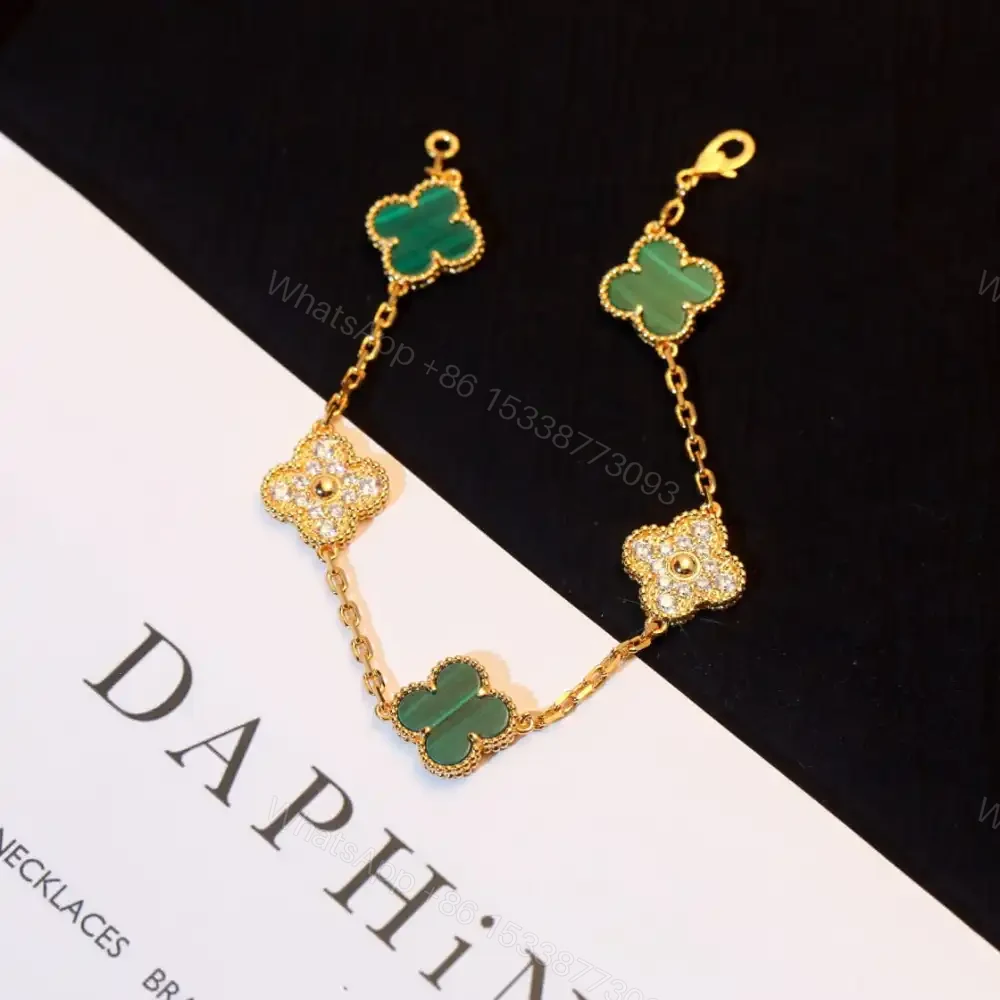 View 6 of 高仿首飾VanCleef&Arpels*RO7GQ00孔雀綠鑽石黃金手鏈
