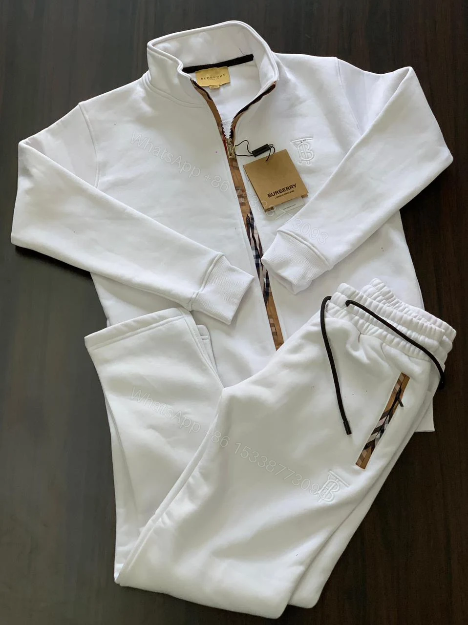View 5 of First Copy Burberry Exclusive Zipper Tracksuit for Men