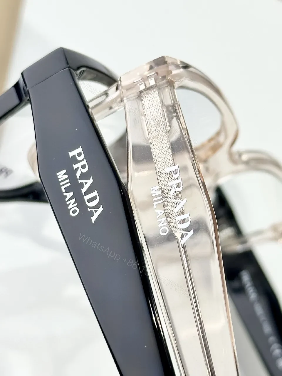 View 5 of Black Acetate Modern Eyewear with Signature Detail Frames