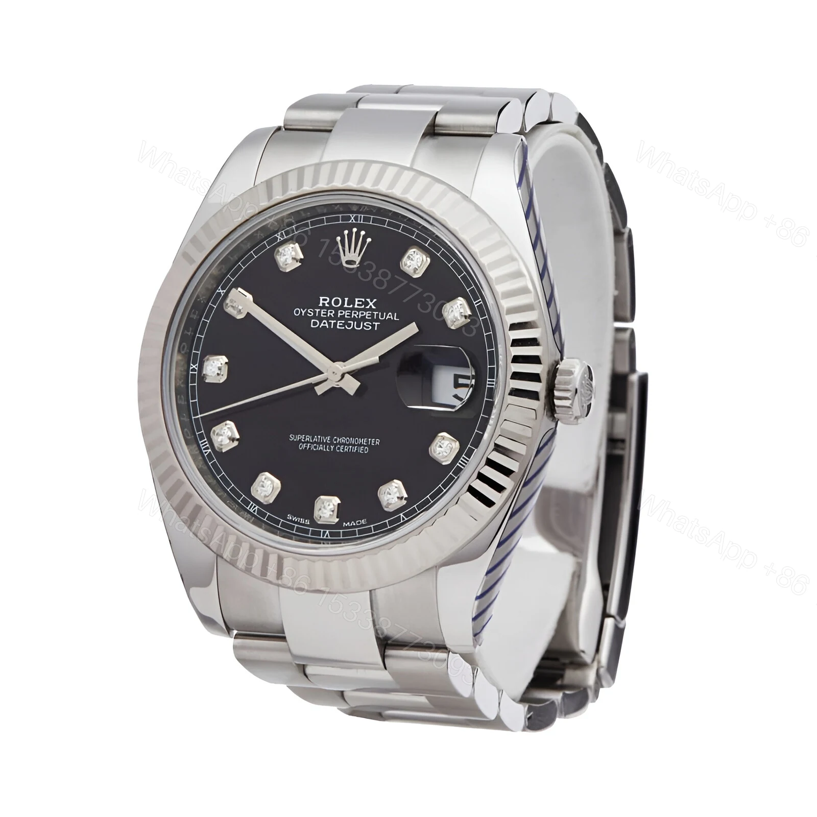 View 2 of Rolex Datejust Diamond Black Replica