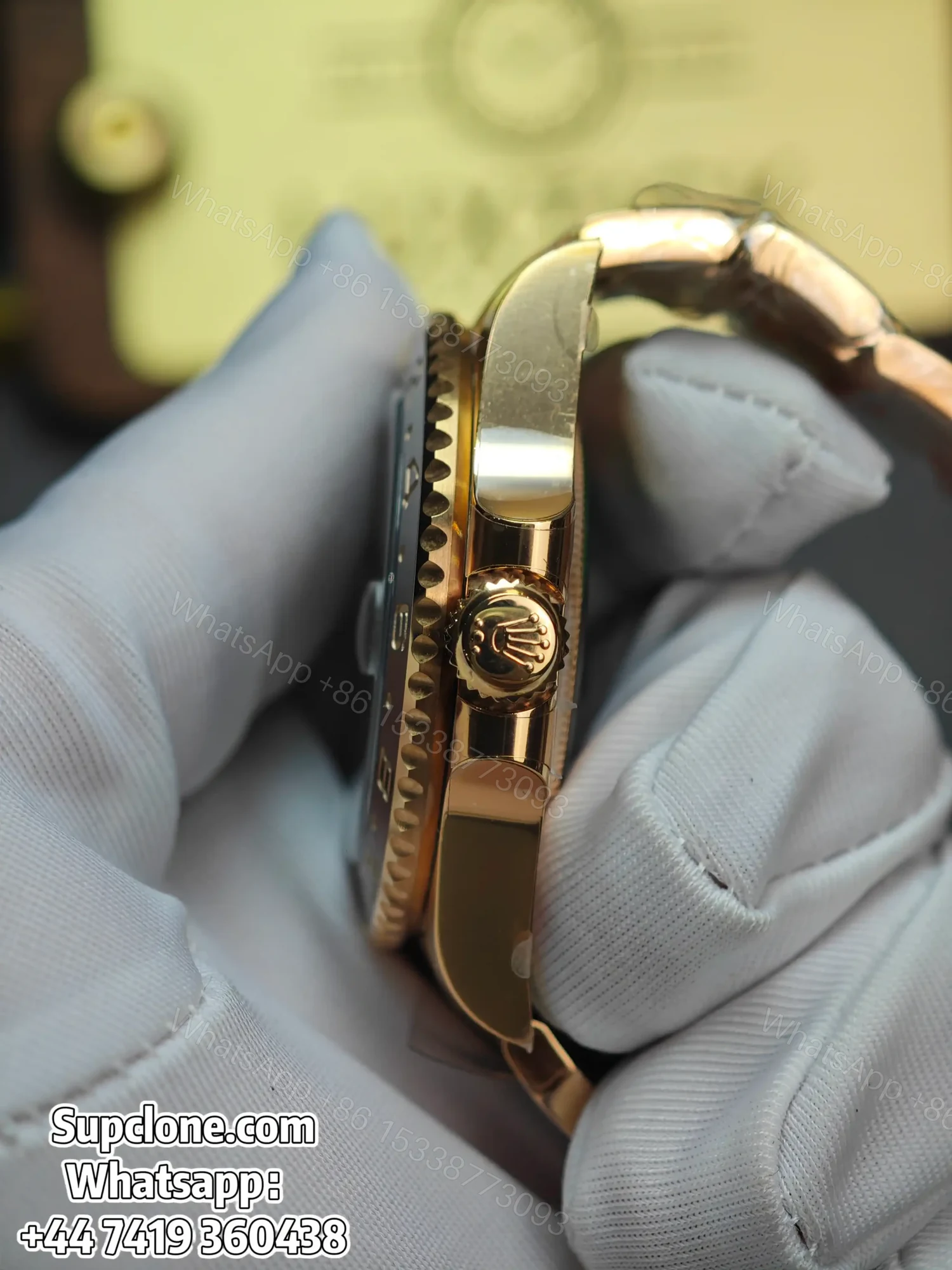 View 10 of Rolex Super Clone Watches 1:1 Full Gold Root Beer GMT-Master II 126715CHNR 3285 Movement