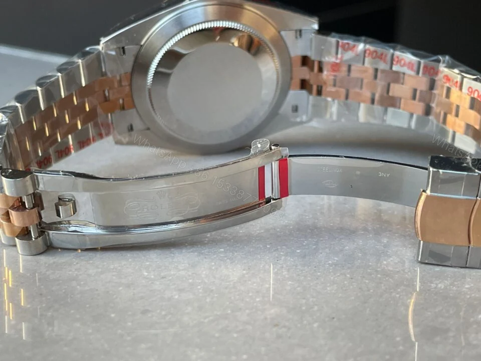 View 10 of GMF GM Factory 1:1 Rolex DateJust Men 41mm “wimbledon” RG and SS V2 Grey textured Dial Roman Markers