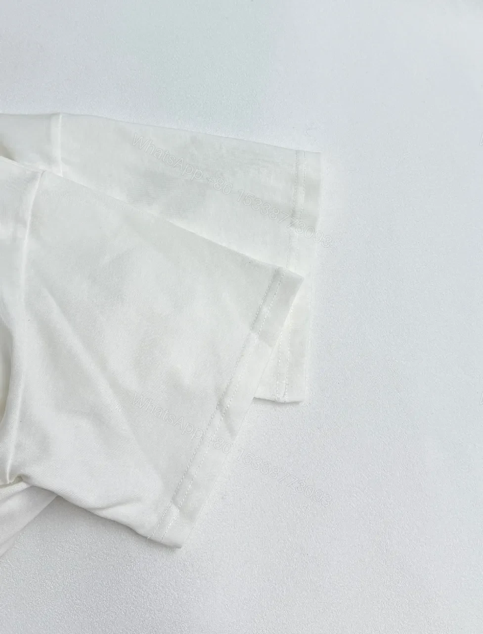 View 2 of White Cotton Tee Luxe Embroidered XLV Monogram Statement Tee