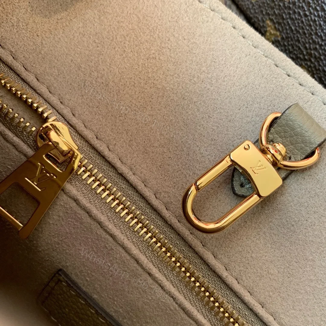 View 7 of Louis Vuitton LV Onthego Woman’s Grey Cowhide Leather Handbags 25cm
