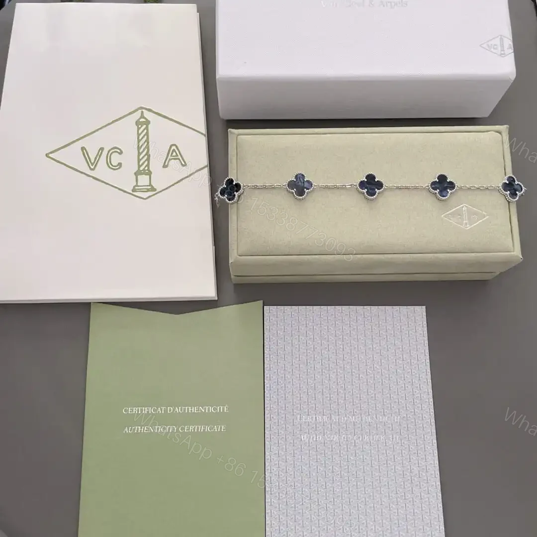 View 15 of 高仿首飾VanCleef&Arpels*RP7S400彼得石白金手鏈