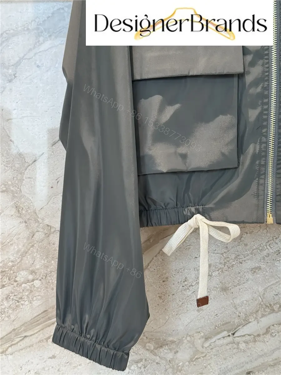 View 6 of Miu Miu Forest Green Technical Fabric Belted Jacket