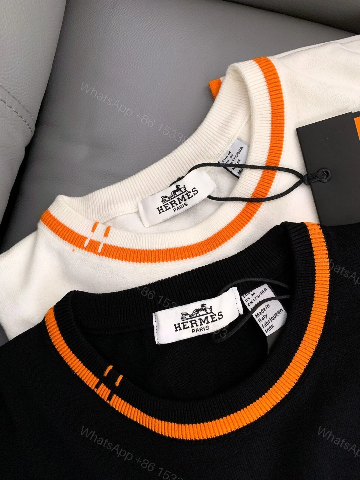 View 6 of FIRST COPY HERMES DESIGNER KNITTED ROUND NECK SUMMER T-SHIRT