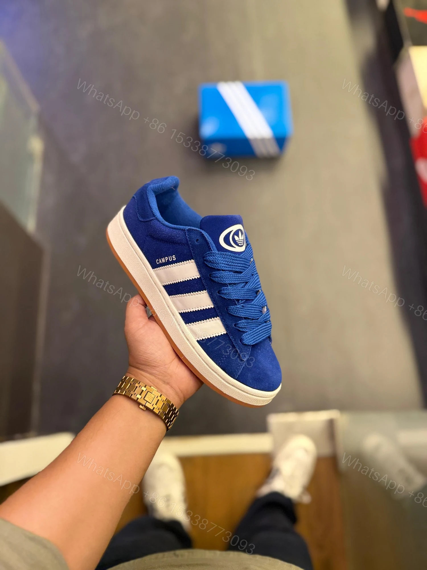 FIRST COPY ADIDAS ORIGINALS CAMPUS ROYAL BLUE — view 1