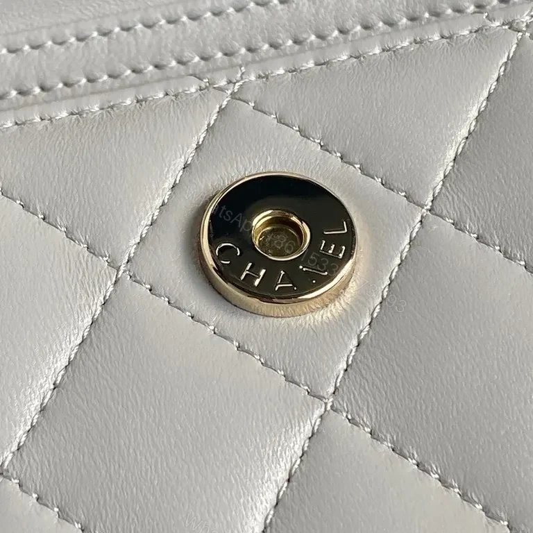 View 7 of Compact Quilted Crossbody Bag: Chanel-Inspired Gold Chain Luxury