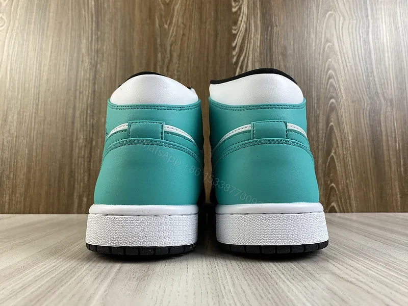 View 9 of Color Blocked Elevate High-Tops: Leather, Turquoise Accent sneakers