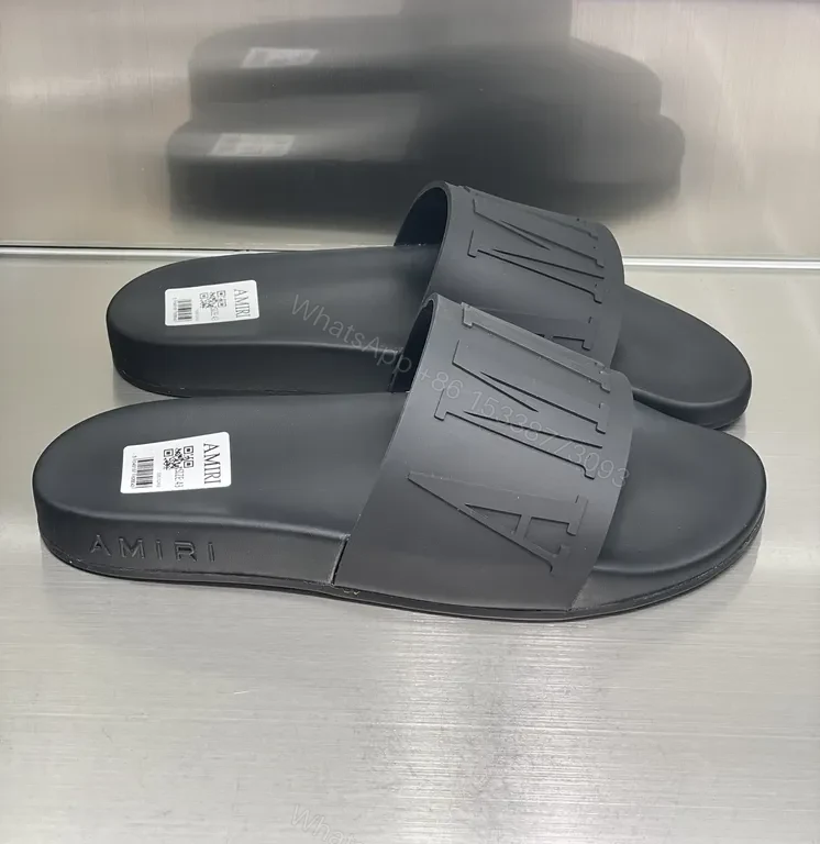 View 6 of Armani-Inspired Black Matte Slides: Luxury Comfort