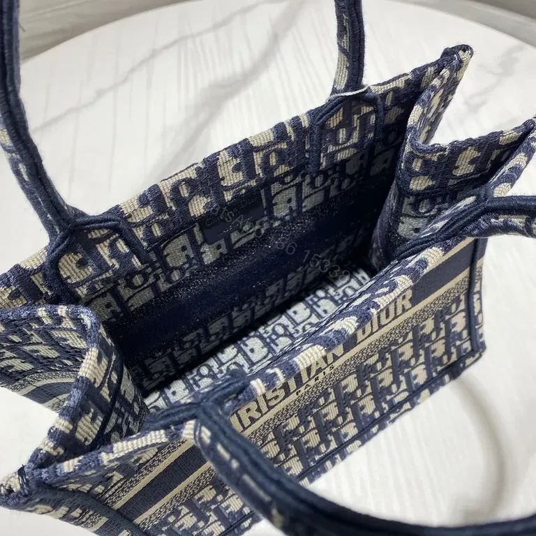 View 5 of Patterned Dior Monogram Tote â€” Structured Everyday Luxury Bag