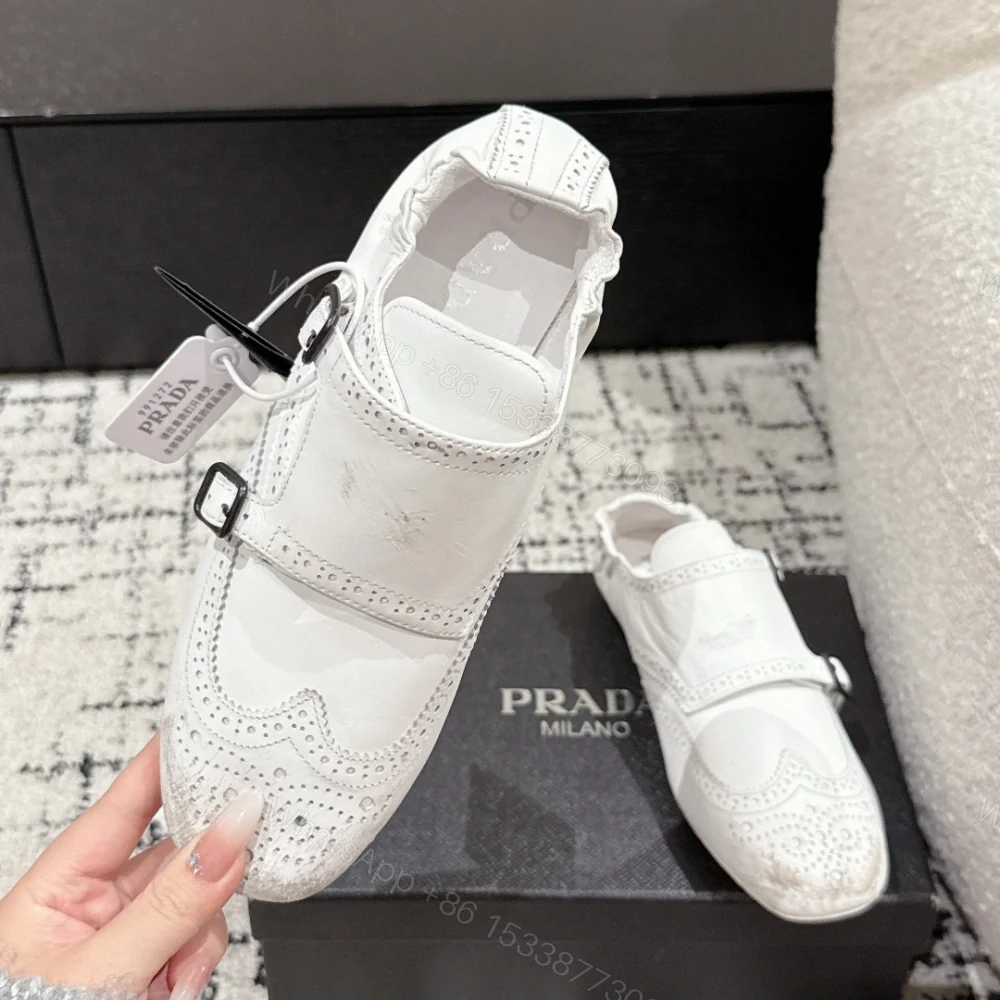 View 5 of 高仿Prada*2EG469C小牛皮懶人鞋白色免檢版
