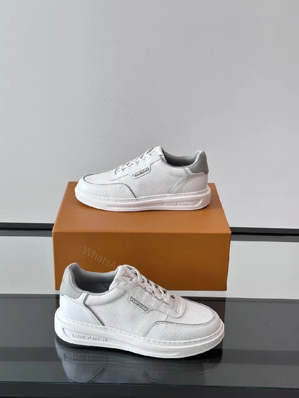 View 4 of Minimalist White Luxury Sneaker: Sculpted Comfort Footwear