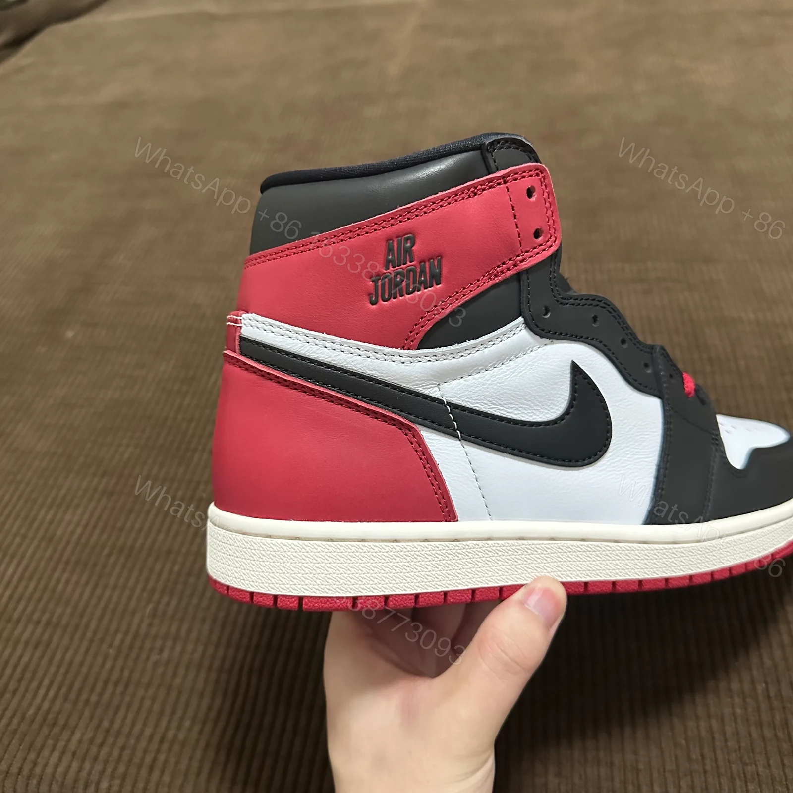 View 8 of Jordan 1 Retro High OG Black Toe Reimagined