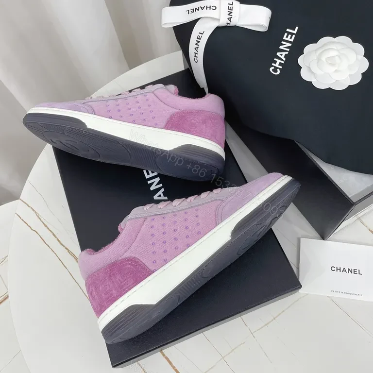 View 4 of Lavender Suede Low-Top Sneakers: Soft Perforated Luxe Everyday Style