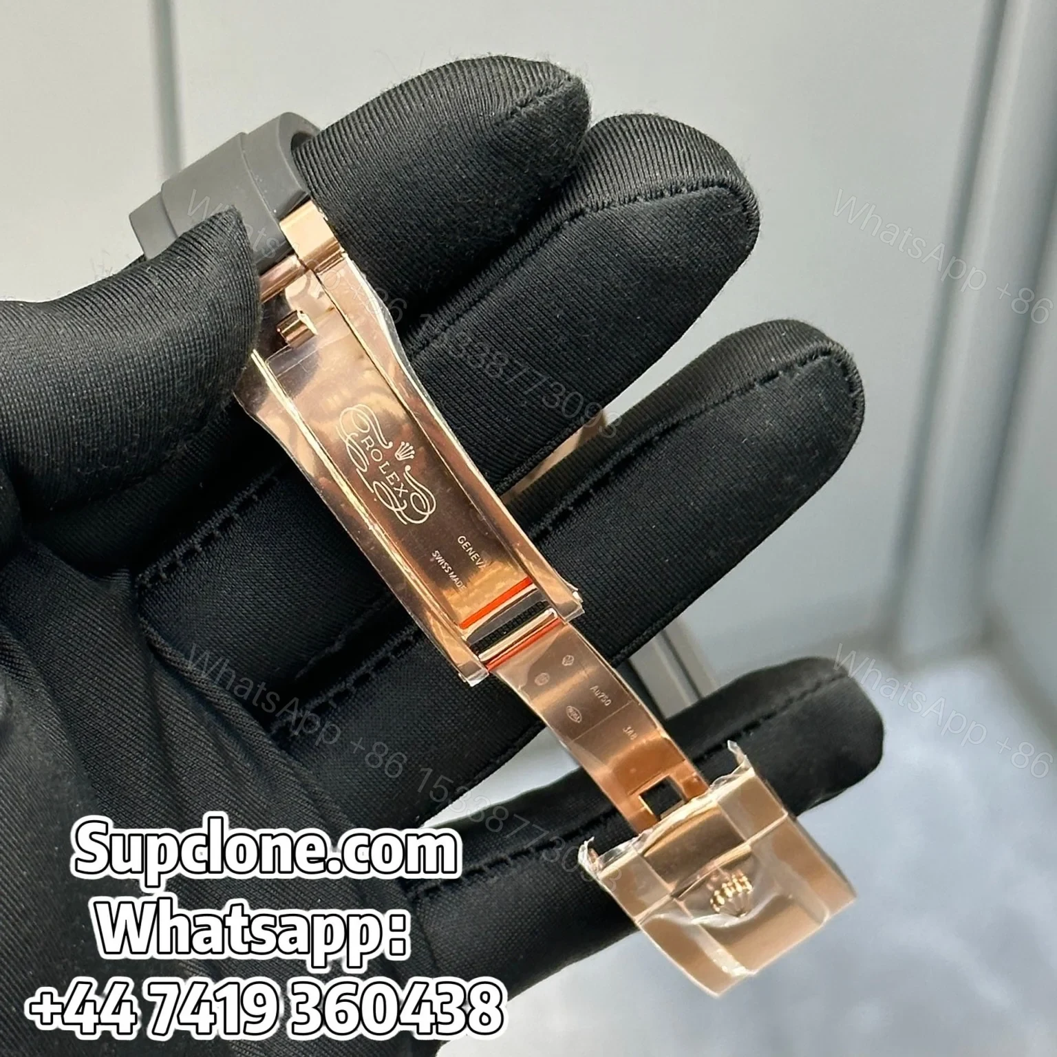 View 4 of Rolex Sky-Dweller 42mm Super Clone 1:1 – Rose Gold White Dial Oysterflex Strap