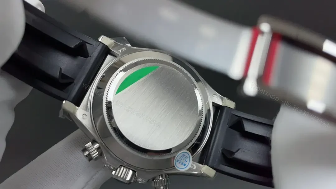 View 6 of Rolex Daytona Rainbow White Gold replica 40MM Rubber Strap Edition RLX-DAYTONA-RAINBOW-SKELETON-43MM