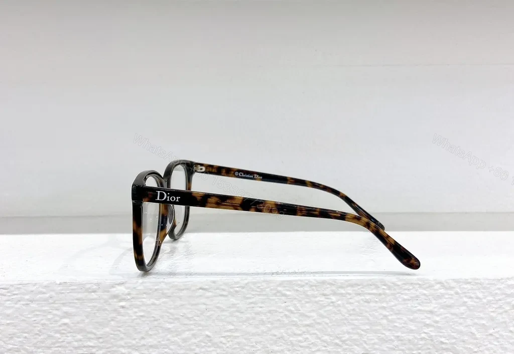 View 2 of Brown Translucent Dior-Brand Eyeglasses â€” Modern Everyday Luxury
