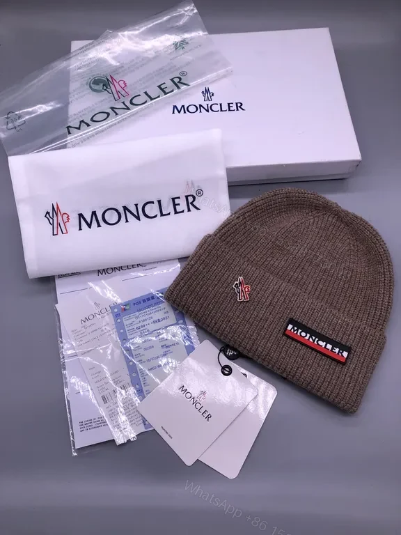 Cocoa Moncler Knit Beanie – Luxe Everyday Warmth — view 1