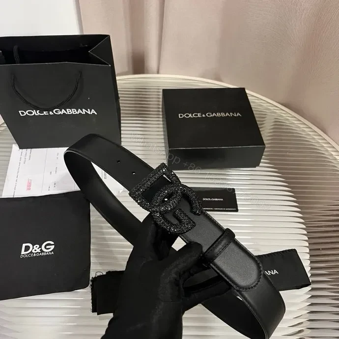 View 8 of Chic Black Leather Belt with Glitter Buckle – Luxury Accessory