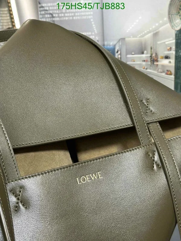 View 45 of Loewe Puzzle Fold Tote in Chocolate/Burgundy Shiny Calfskin DD9633