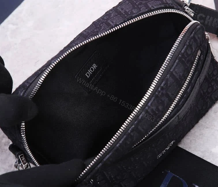 View 6 of SAFARI MESSENGER BAG BLACK DIOR OBLIQUE JACQUARD – DR013