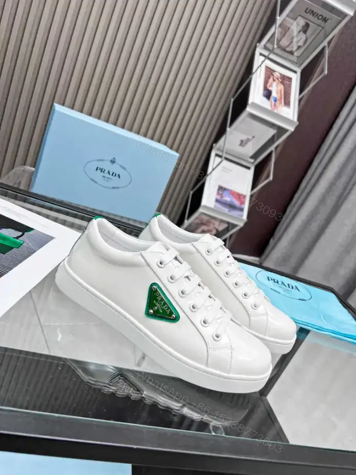 View 4 of PRADA BRUSHED LEATHER SNEAKERS – PRD042