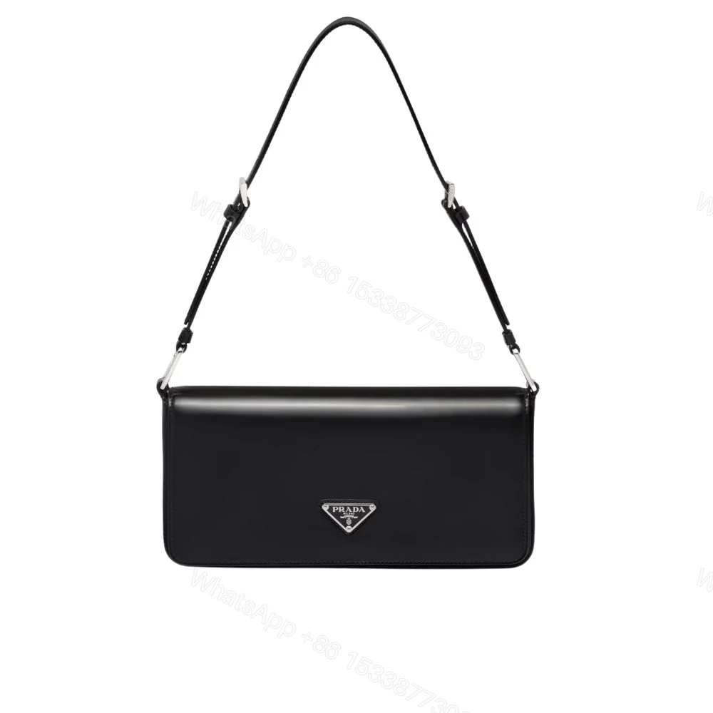 PRADA BRUSHED PRADA FEMME BAG BLACK 22CM — view 1