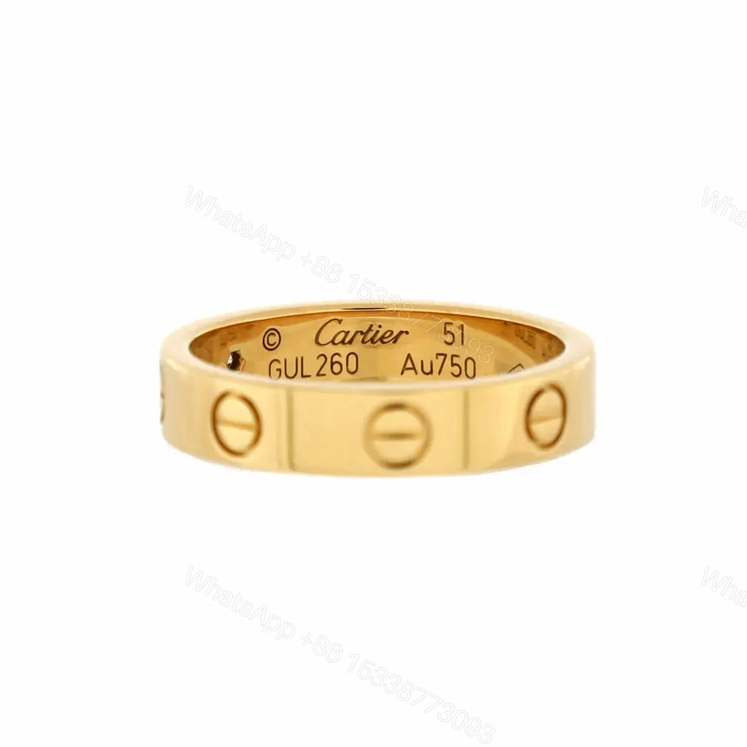 View 2 of 18k Gold Cartier Love Ring One Diamonds