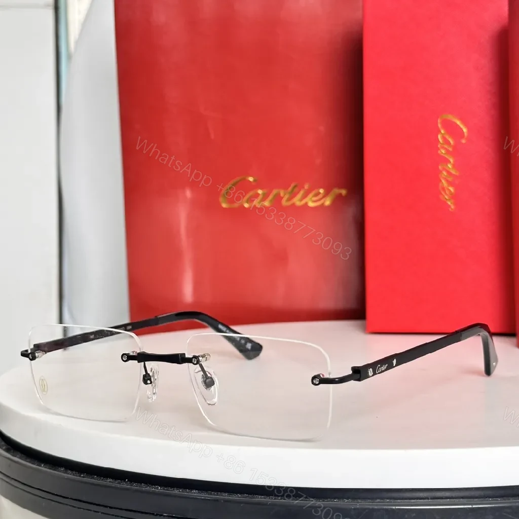 View 7 of Lux Rimless Glasses: Subtle Gold Accents, All-Day Comfort