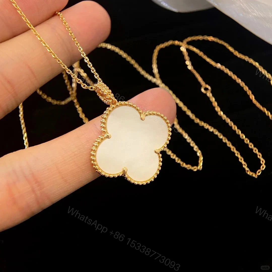 View 3 of VCA Magic Alhambra Pendant Necklace Mother Of Pearl VCARN32200