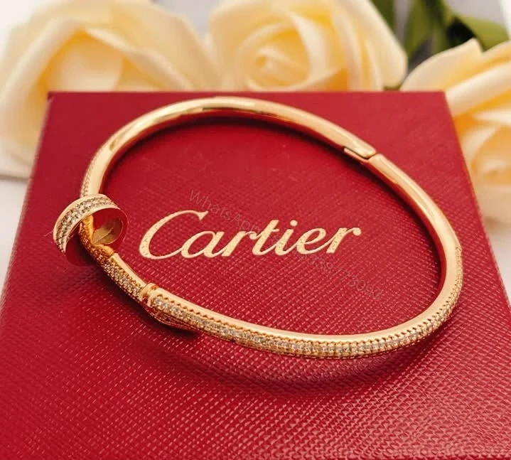 View 2 of Cartier Juste un Clou Replica Full Pavé Bracelet