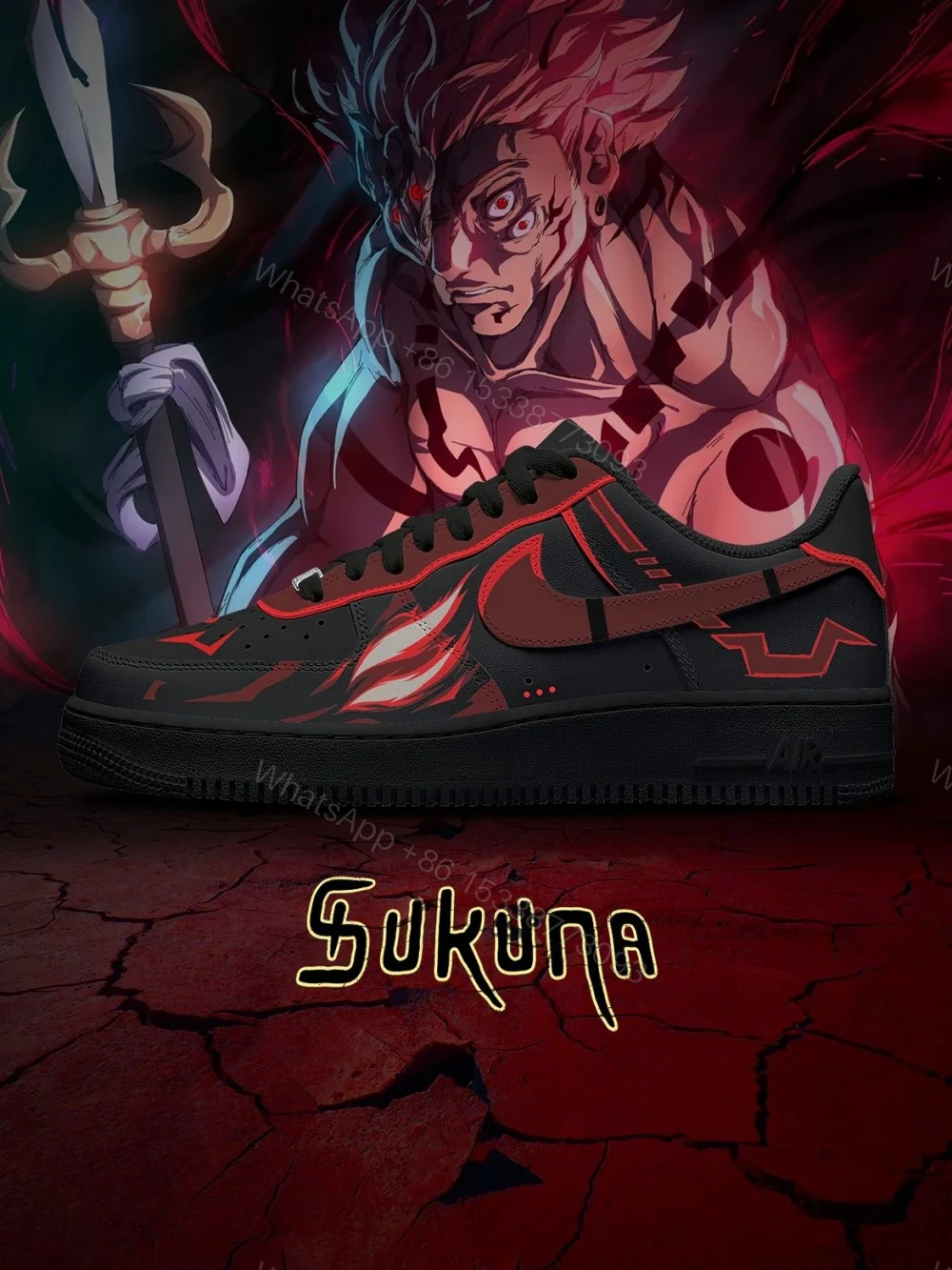 Ryomen Sukuna True Form Custom Air Force 1 — view 1