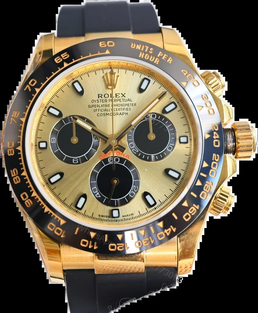 Rolex Cosmograph Daytona Yellow Gold Cerachrom Champagne Oysterflex 116518LN-0040 — view 1