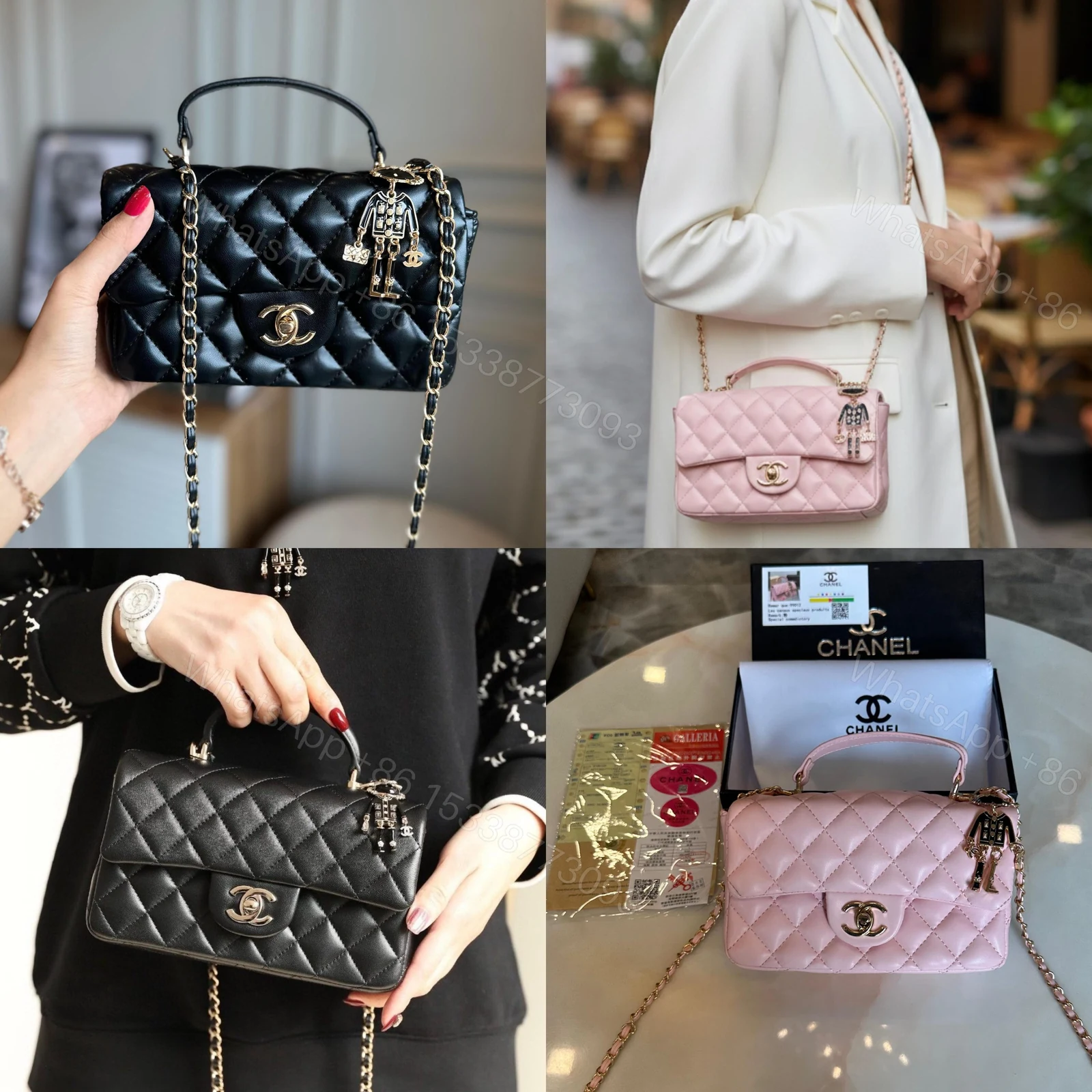 View 3 of First Copy Chanel Quilted Bag for Women