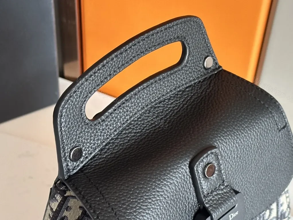 View 7 of Monogram Belt Bag: Dior-Inspired Leather Trim, Compact