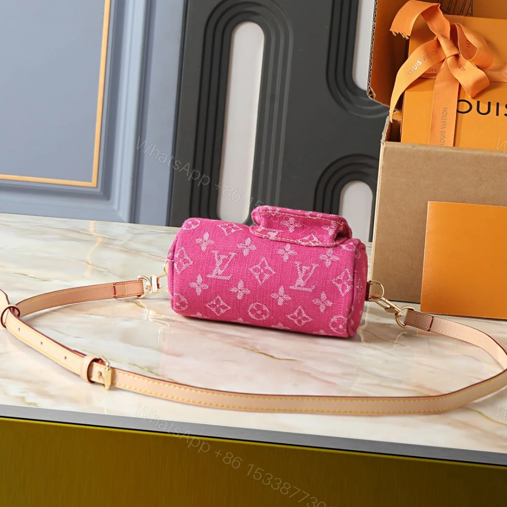 View 5 of Louis Vuitton Nano Speedy Pink Denim 16cm M27603